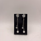 Elegant Floral Pearl Drop Earrings for Women
