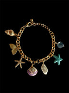 Ocean Charm Bracelet with Starfish & Shell