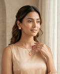 Floral Pendant Necklace & Earrings Set