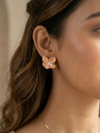 Floral Pendant Necklace & Earrings Set