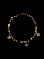Gold Clover Charm Bracelet
