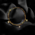 Gold Clover Charm Bracelet