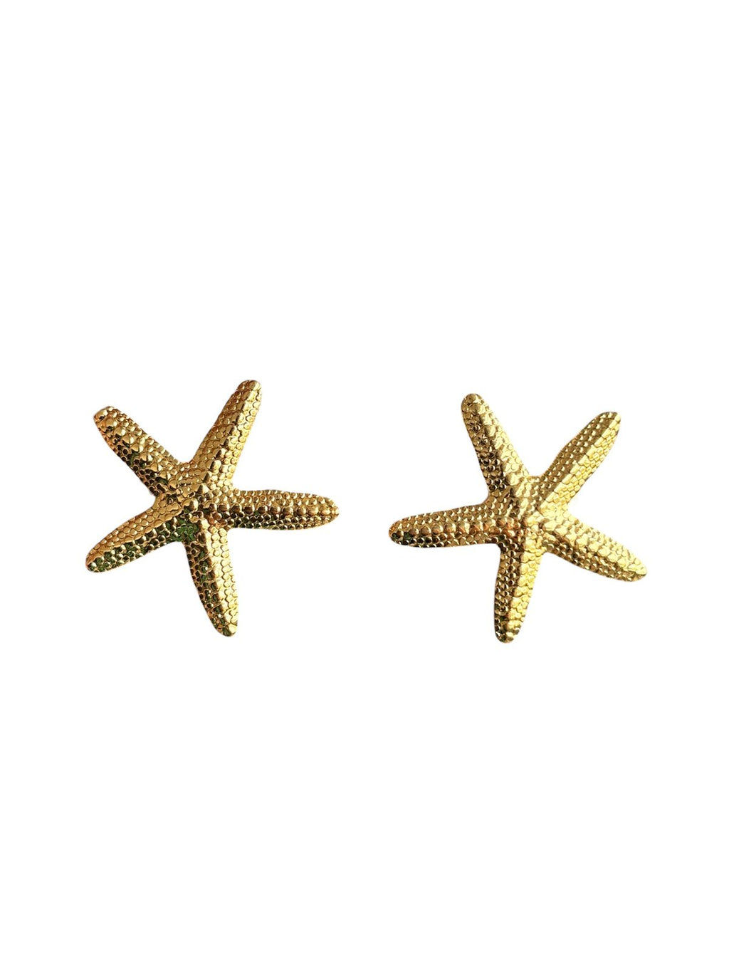 Gold Starfish Stud Earrings