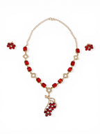 Zar-E-Laal Necklace Set – Bridal Artificial Jewellery for Women | Arveeta