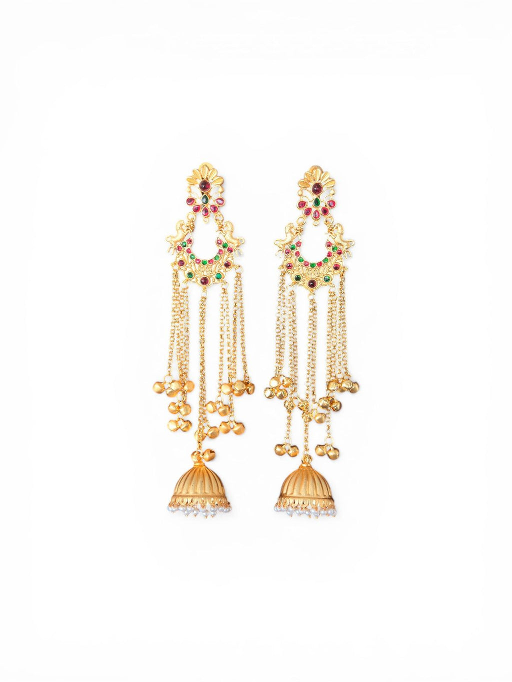 Traditional Jhumka Chandbali Tassel Earrings