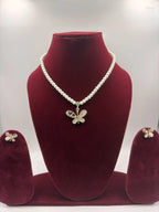 Butterfly Pearl Necklace Set