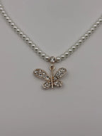Butterfly Pearl Necklace Set