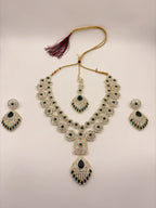 Devayani Panna Bridal Haar Necklace Set - 4 piece