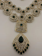 Devayani Panna Bridal Haar Necklace Set - 4 piece