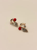 Ruby Floral Statement Necklace Set