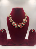 Ruby Floral Statement Necklace Set
