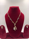Leaf Drop Pendant Necklace Set for Women