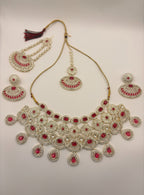 Noor-E-Rajwada Haar Ruby Necklace Set -5 Piece