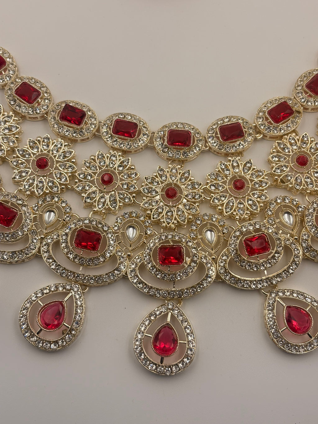 Noor-E-Rajwada Haar Ruby Necklace Set -5 Piece