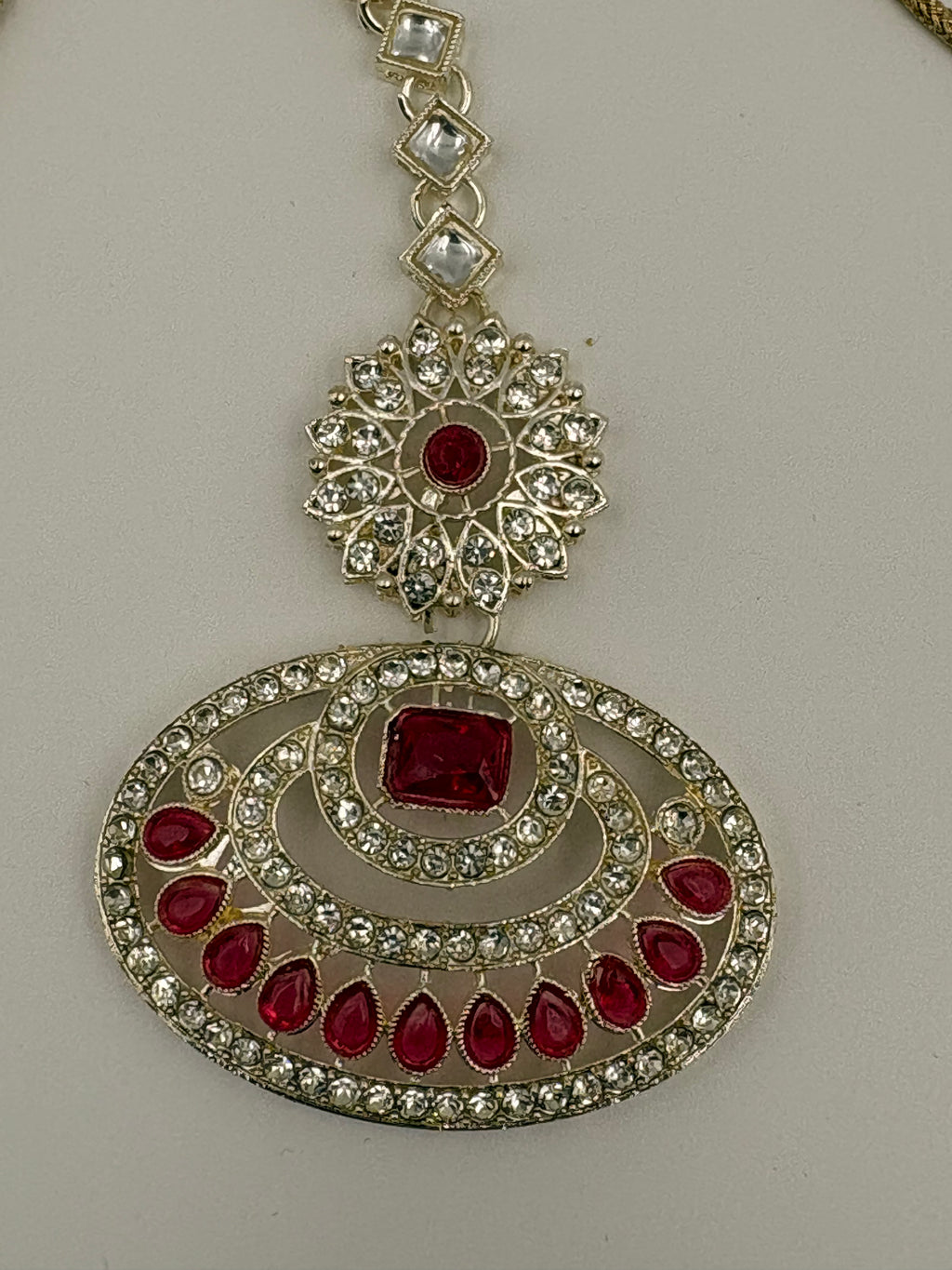 Noor-E-Rajwada Haar Ruby Necklace Set -5 Piece