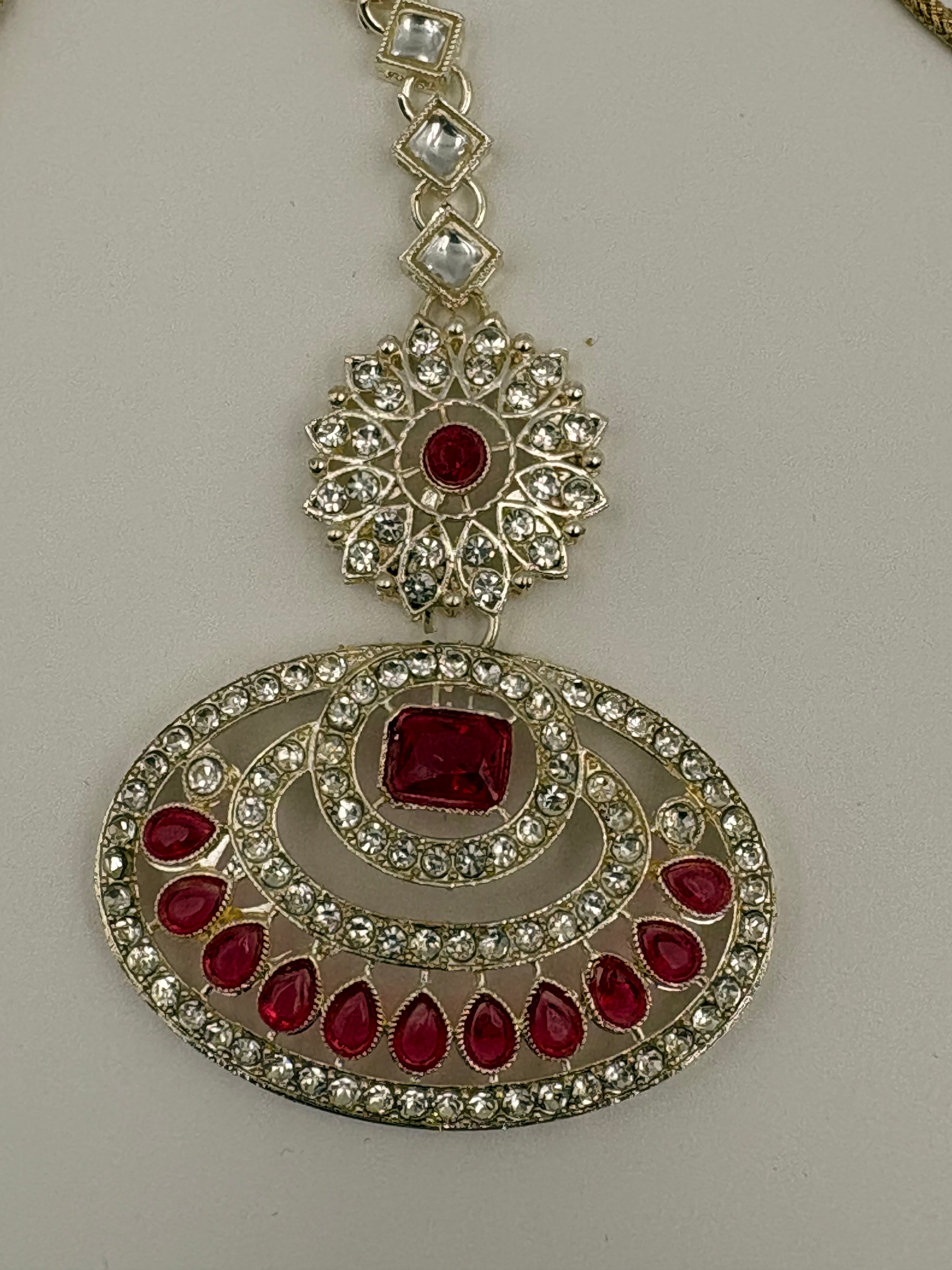 Noor-E-Rajwada Haar Ruby Necklace Set -5 Piece