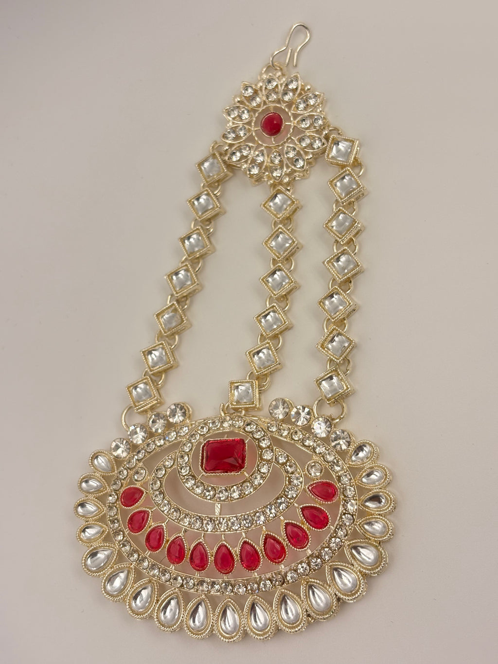 Noor-E-Rajwada Haar Ruby Necklace Set -5 Piece