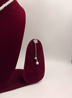 Elegant Floral Pearl Drop Earrings for Women