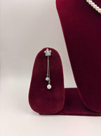 Elegant Floral Pearl Drop Earrings for Women