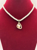 Elegant Pearl Drop Pendant Necklace Set
