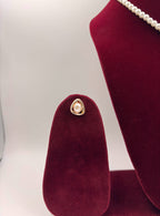 Elegant Pearl Drop Pendant Necklace Set