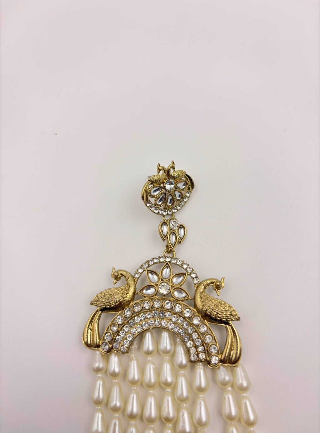 Royal Peacock Pearl Cascade Earrings