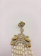 Royal Peacock Pearl Cascade Earrings