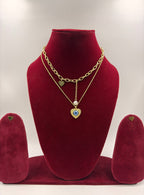 Layered Evil Eye Heart Pendant Fashion Jewellery Necklace View 4