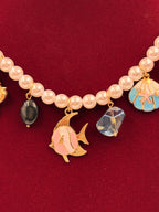 Ocean Theme Pearl Charm Artificial Jewellery Necklace for Women View 2