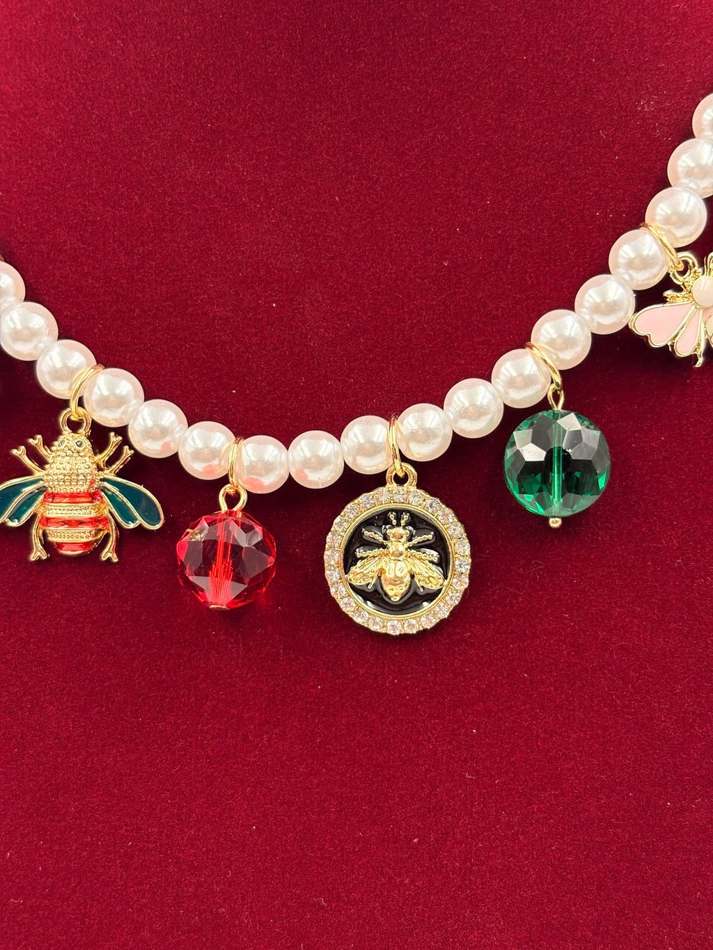 Pearl Bee Flower Charm Fashion Jewellery Necklace for Women View 2