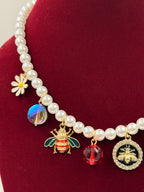 Pearl Bee Flower Charm Fashion Jewellery Necklace for Women View 4