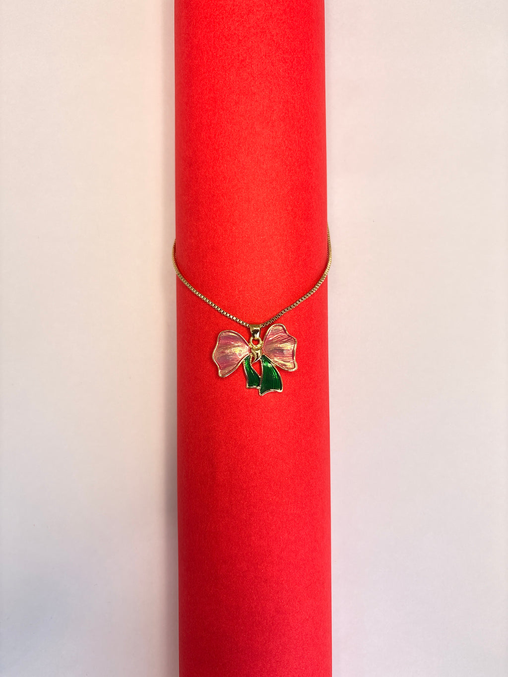 Bow Pendant Necklace & Earrings Set