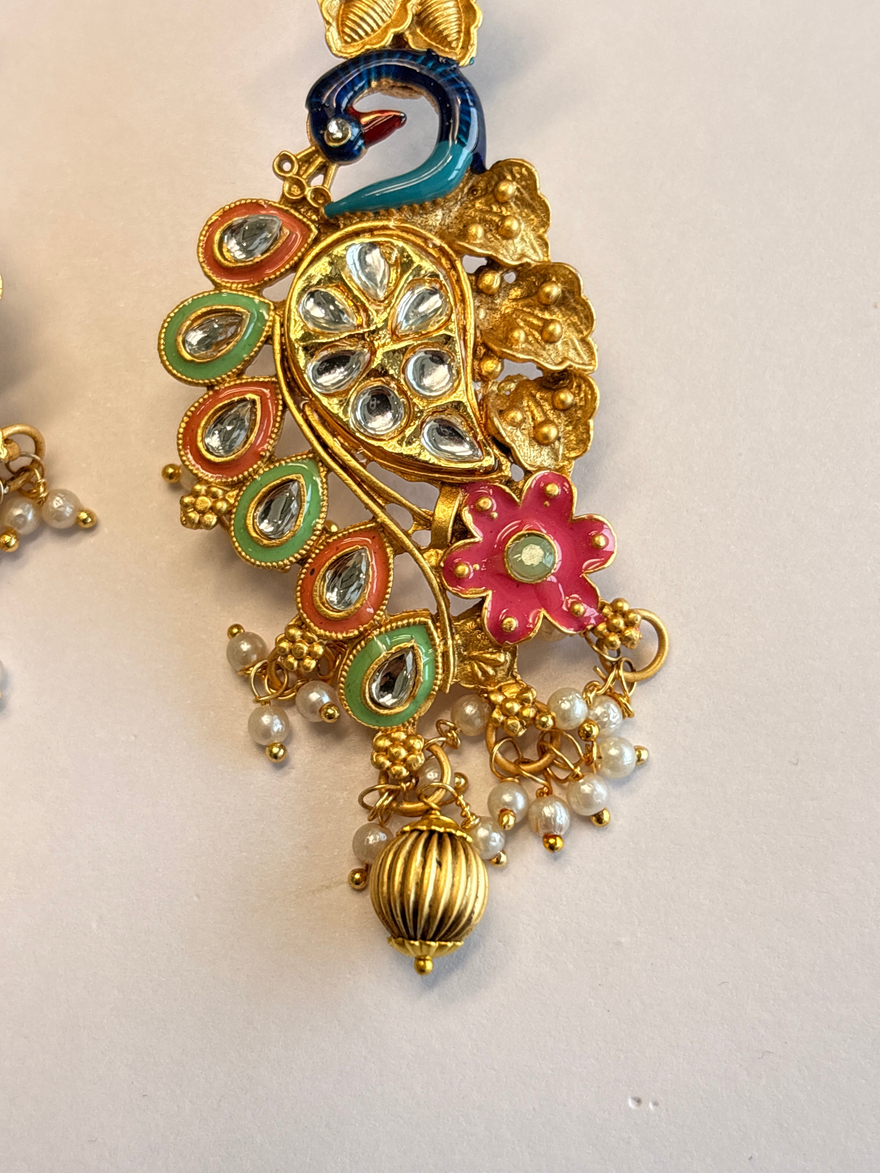 Peacock Design Traditional Earrings