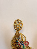Peacock Design Kundan Earrings
