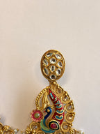 Peacock Design Kundan Earrings