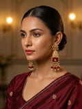 Elephant Design Kundan Earrings.