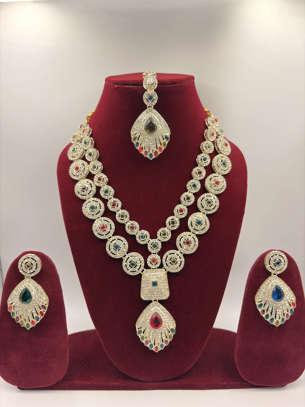 Multicolor Bridal Necklace Set