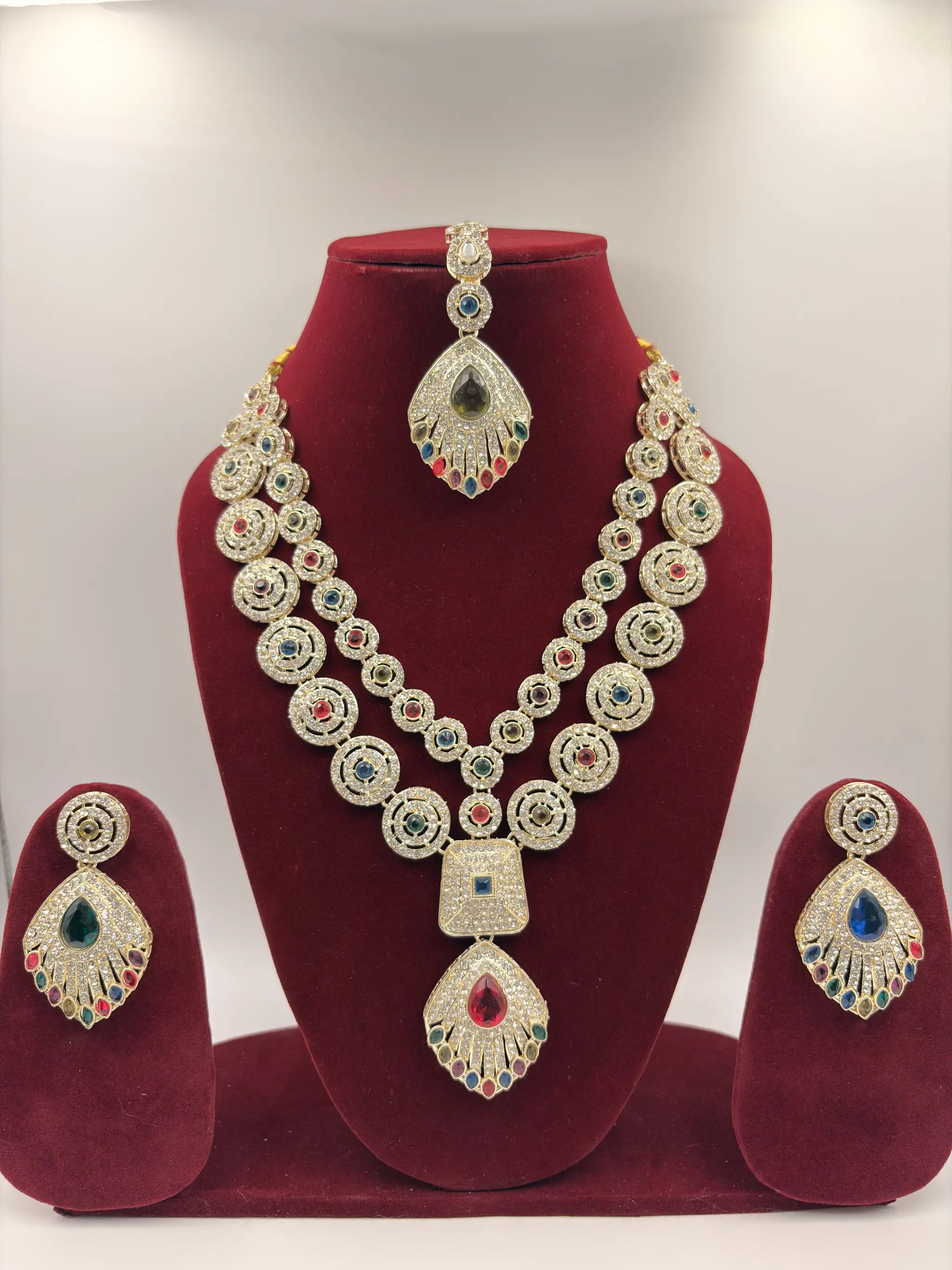Multicolor Bridal Necklace Set