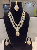 Peach Stone Bridal Necklace Set