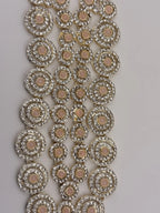 Peach Stone Bridal Necklace Set