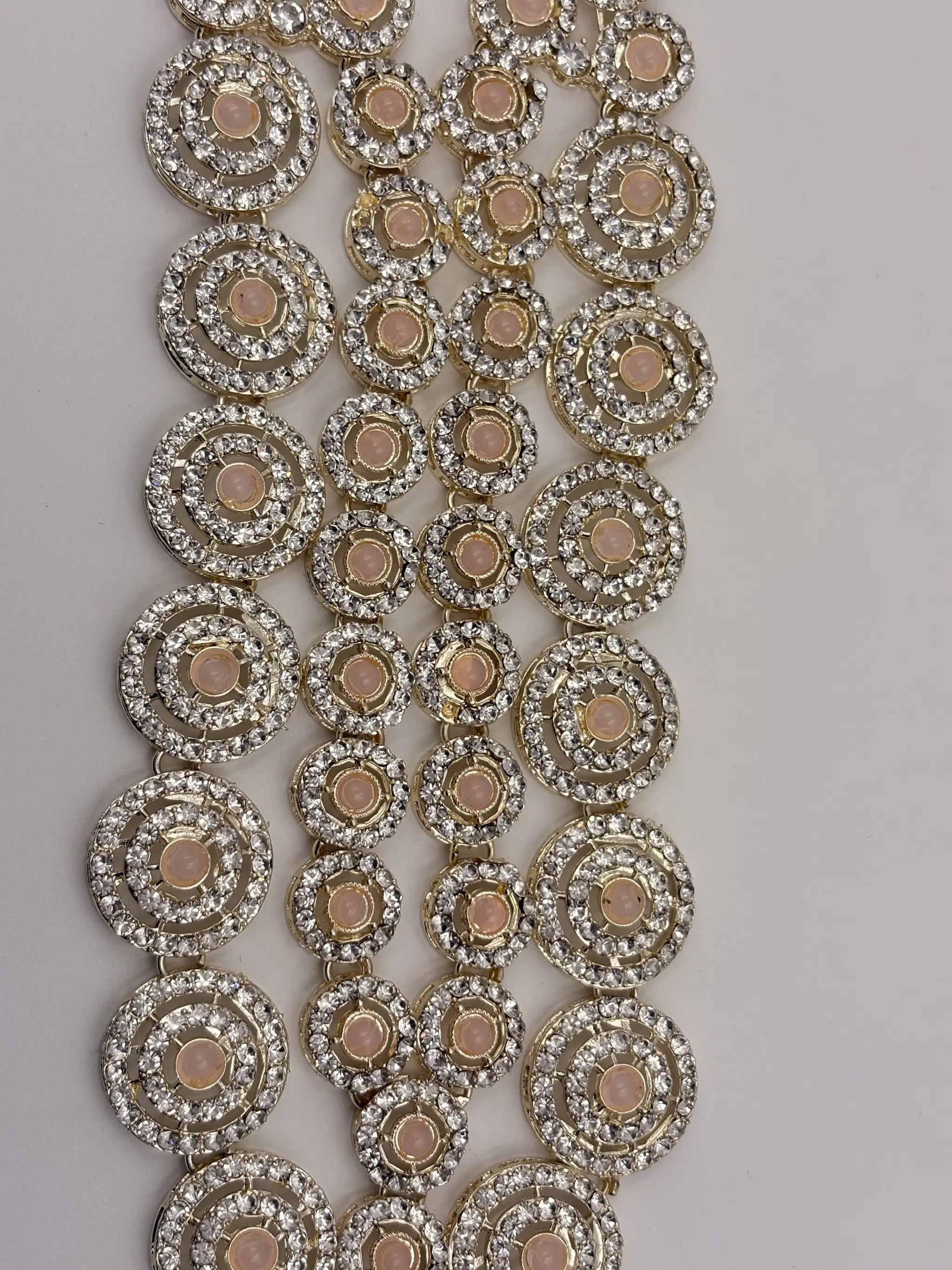 Peach Stone Bridal Necklace Set