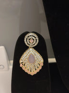 Peach Stone Bridal Necklace Set