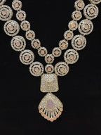 Peach Stone Bridal Necklace Set