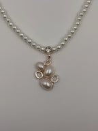 Pearl Necklace with Cluster Pendant Set 3 Piece