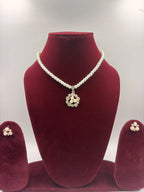 Pearl Necklace with Round Pendant Set Of Three