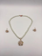 Pearl Necklace with Round Pendant Set Of Three