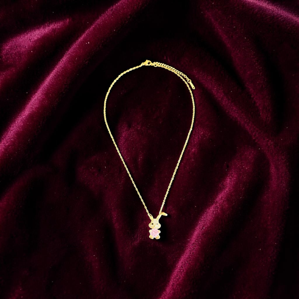 Cute Teddy Bear Pendant Necklace – Artificial Jewellery for Women