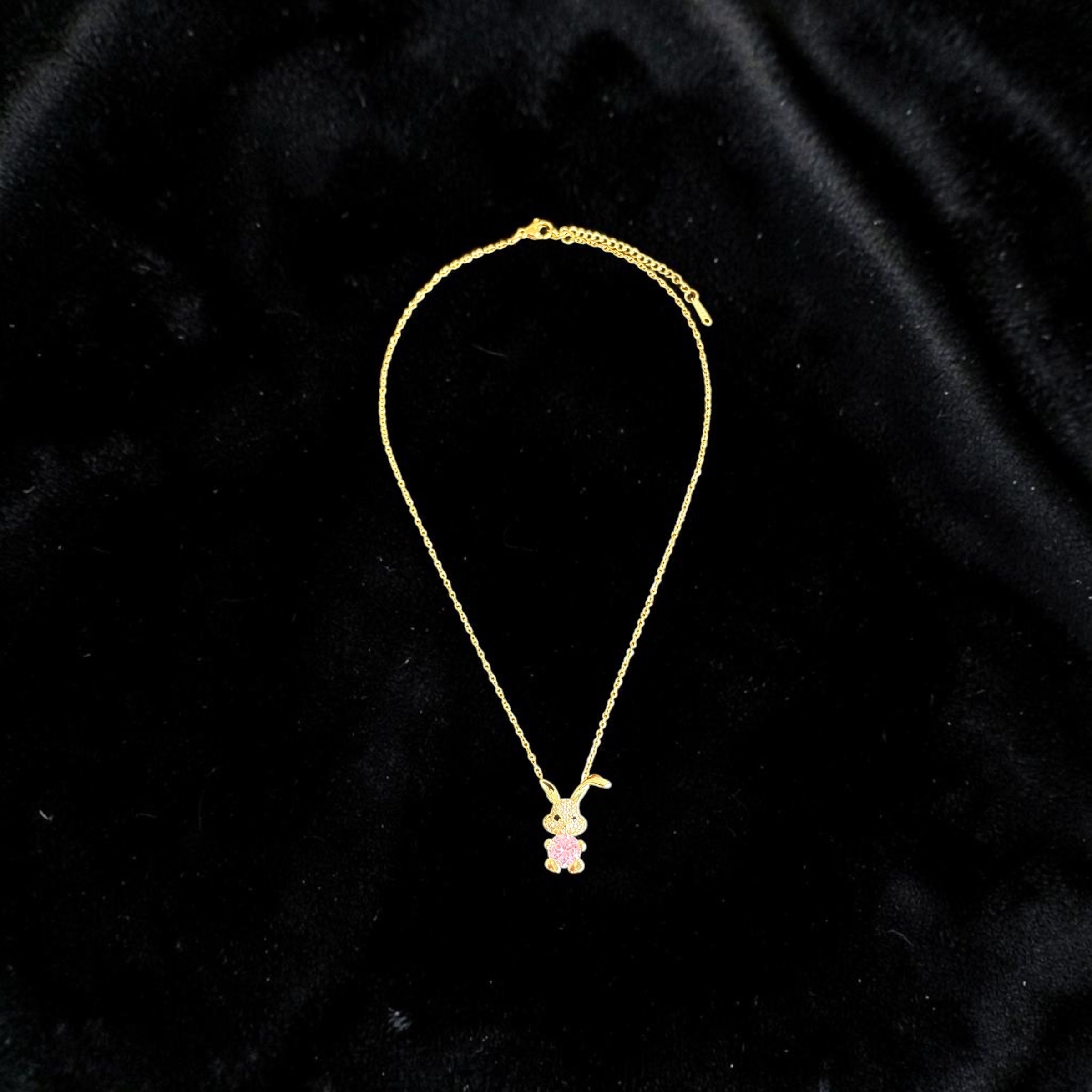 Cute Teddy Bear Pendant Necklace – Artificial Jewellery for Women