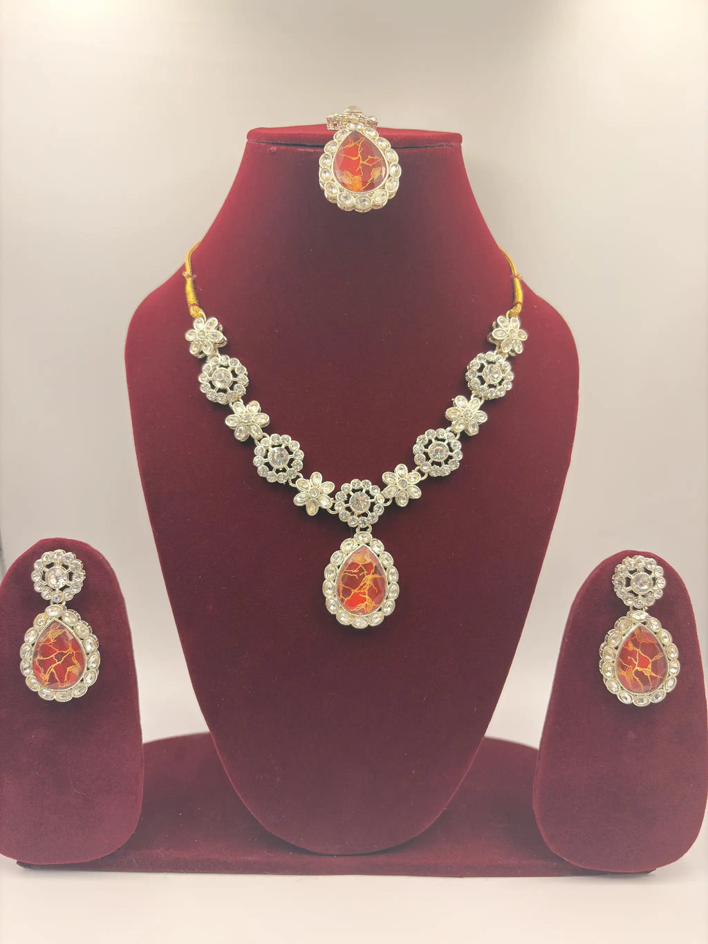 Raktima Pushp Necklace Set -4 piece