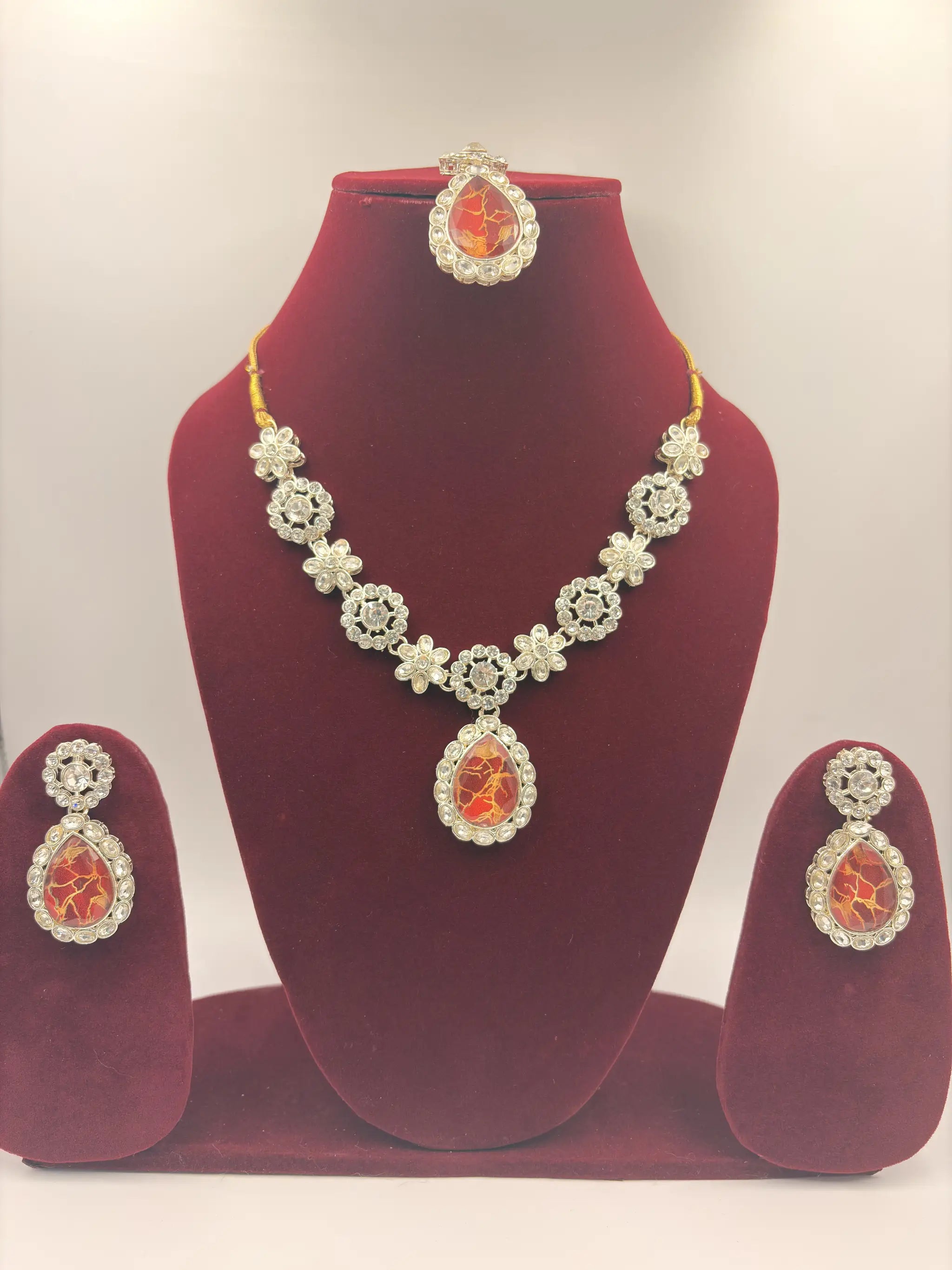 Raktima Pushp Necklace Set -4 piece